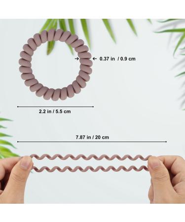Jesslab Spiral Hair Ties - 10 Pcs Traceless Plastic Coil Ponytail Holders for Women & Girls - No Damage Hair Accessories Color Sorted (#26) - Buy Online on GoSupps.com