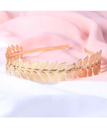 Luoem Tiara for Bride Crown Hair Band Headband Goddess (Gold) - Buy Online on GoSupps.com