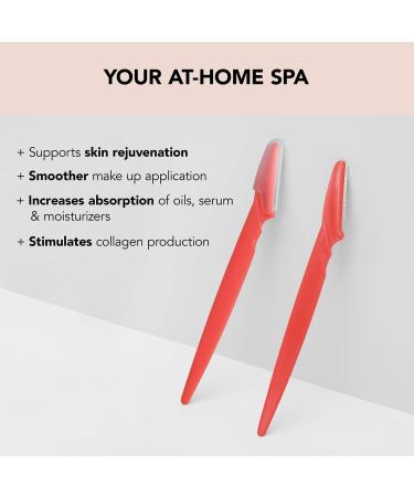 Kitsch Dermaplaning Tool - 12 PC Coral Face Razors & Eyebrow Razor for Women | Facial Hair Removal & Dermaplane Razor - Buy Online on GoSupps.com