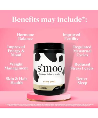 S moo Ovary Good - Vanilla Bean | 7-in-1 PCOS Supplement for Hormone Balance & Fertility | Ovarian Health Support (30 Servings - Buy Online on GoSupps.com