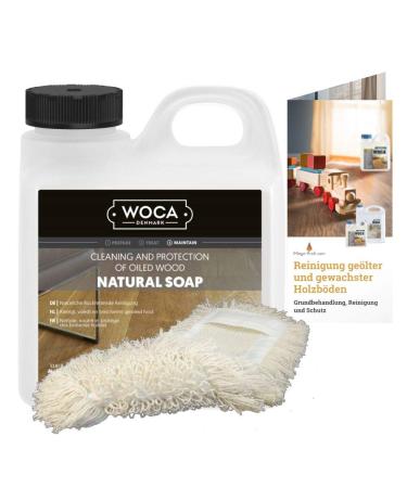 Woca wood floor soap natural 2.5 liters including cotton mop and care instructions 2.5 l (1 pack) Natural