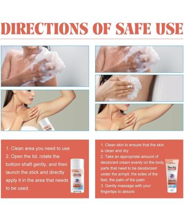 AMZLORD Underarm Odor Cream Long Lasting Deodorant for the Whole Body Underarm Deodorant Cream Effectively Reduces Sweat Non-Greasy for Underarm Care - Buy Online on GoSupps.com