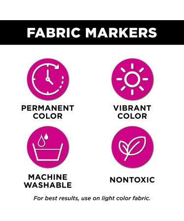 Tulip Permanent Neon Fabric Brush Tip Markers - Set of 10 - Buy Online on GoSupps.com