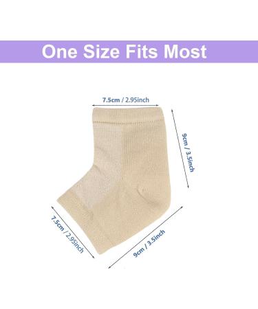 2 Pairs Moisturizing Socks Gel Heel Socks Toe Open Socks Relieve Heel Pain Comfortable Soft Vented Moisturizing Socks Suitable for Male and Female Day Night Care Skin Dry Cracked High Heel Purple_Skin - Buy Online on GoSupps.com