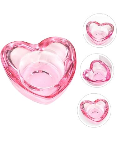 Healeved Nail Cup Glass Nail Art Dish Glass Dish for Acrylic Nails Nail Dappen Dish Nail Art Dish Cup Nail Art Equipment Crystal Nail Art Dappen Bowl High Transparency Crystal Glass Pink - Buy Online on GoSupps.com