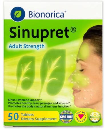Sinupret Bionorica Sinus Immune Support Adult Strength - 50 Tablets - Pack of 1