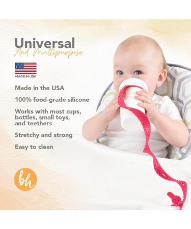 BooginHead SippiGrip Silicone Baby Bottle Holder & Sippy Cup Strap 2-Pack - Royal Blue - Buy Online on GoSupps.com