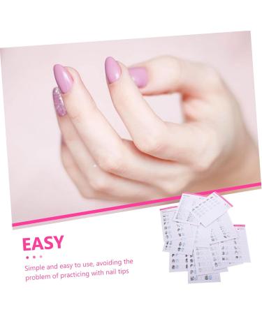 Healeved 24 Sheets Coloring Exercise Book Nail Painting Book Nail Art Accessories Nail Stamp Nail Art Book Beginner Nail Art Studio Mold Kit Nail Kit Nail Art Tools Manicure Die White Paper - Buy Online on GoSupps.com