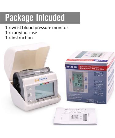 LotFancy Wrist Blood Pressure Monitor - Fully Automatic BP Cuff - 4 Users, 120 Memory - Large Screen Digital Home BP Machine - Buy Online on GoSupps.com