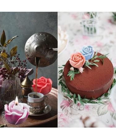 2PCS Big Rose Silicone Molds for Handmade Chocolate, Candle, Soap & Polymer Clay Art - Buy Online on GoSupps.com