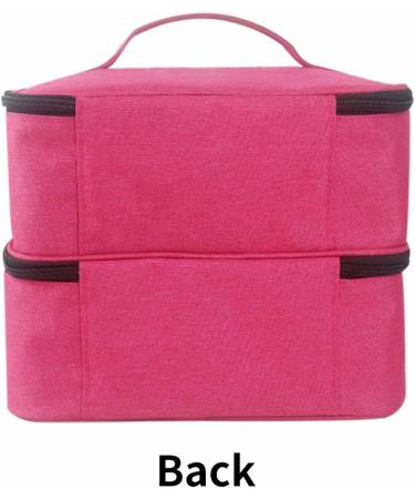Richolyn Nail Polish Organizer - Travel Double-Layer Case for 30 Bottles | Stylish Pink Nail Dryer & Storage Solution - Buy Online on GoSupps.com