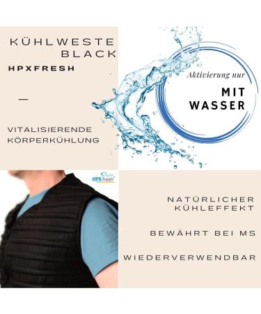 HPXfresh Cooling Vest Black | Unisex Cooling Vest for Adults | Kidney Protection | Sizes S-4XL | Stay Cool in Style - Buy Online on GoSupps.com