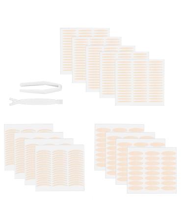 Neoreser 624 pieces of loophola stripes double-side eyelid tapes eyelid adhesive tape slide tapes waterproof invisible eyelid stripes with tweezers (with tweezers)