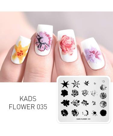 KADS Nail Art Stamping Plates Set - Flower, Butterfly, Ocean & Star Print Manicure Templates - Buy Online on GoSupps.com