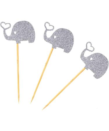 Garneck 3pcs Elephant Cupcake Toppers Cupcake Picks Cocktail Picks Appetizers Picks Food Gold Glitter Toppers Topper Heart Glitter Fruit Glitter Cupcake Toppers Earth Tones Insert Card Silver medium - Buy Online on GoSupps.com