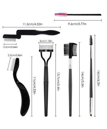 Sonku 7 Pack Foldable Steel Eyebrow Comb & Brush + 20 Disposable Mascara Brushes - Essential Makeup Tools for Perfect Lashes - Buy Online on GoSupps.com
