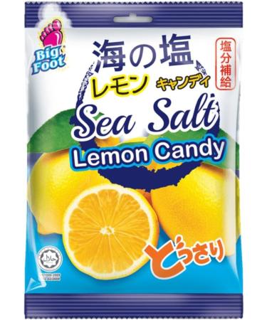 Big Foot Sea Salt Lemon Candy - 12 sachets de 15 g - Bonbons citron au sel marin - Sachets individuels - Go t sucr -sal - Bonne haleine - Buy Online on GoSupps.com