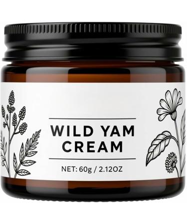 Wild yam cream for hormonal balance moisturizing body creams with vitamin E aloe vera lavender and coconut oil face and body lotion for dry skin1pc