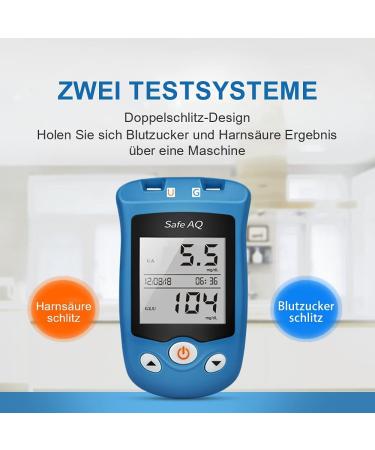 Sinocare Uric Acid & Blood Sugar Measuring Device Set | 50 Test Strips Each | Safe & Accurate | International Shipping - Buy Online on GoSupps.com