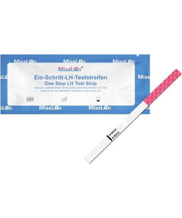 Shop MISSLAN Ovulation Test Strips x50 - Highly Sensitive 25 miu/ml for Accurate Ovulation Monitoring - Buy Online on GoSupps.com