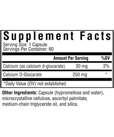 Seeking Health Calcium D-Glucarate 250mg - Detox & Cellular Health Support, 60 Capsules - Buy Online on GoSupps.com