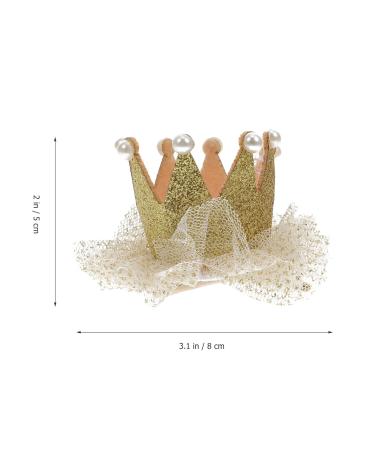 4pcs Children Crown Hair Clips - Glittery Gold & Silver Pearl Hair Accessories for Girls - Buy Online on GoSupps.com