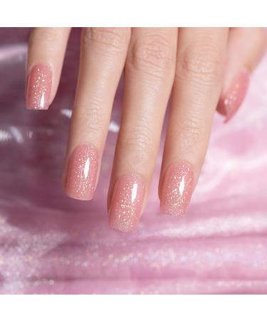 RARJSM Nude Glitter Gel Nail Polish Set 6 Colours Pale Pink Milky White Jelly Pink Silver Gold Glitter Holographic Shimmer Iridescent Pigment Gel Polish 7.5ml Translucent Natural Soak off UV LED Cured Classical Nude Shimmer Set - Buy Online on GoSupps.com