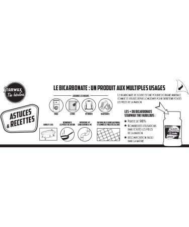 Starwax Fabulus Baking Soda 3 x 500 g Ideal for Cleaning All Surfaces in the House - Buy Online on GoSupps.com