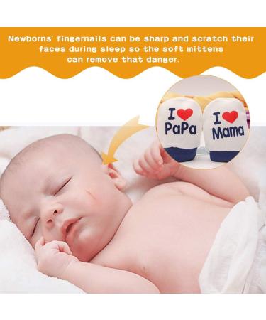 NOCHME Baby Anti Scratch Mittens 3 Pairs - Adjustable, Super Soft Cotton Gloves for Newborn Boys Girls 0-10 Months - White - Buy Online on GoSupps.com