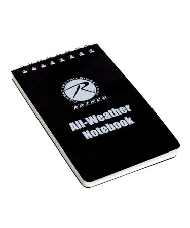 Rothco All-Weather Waterproof Notebook (3" x 5" Black)