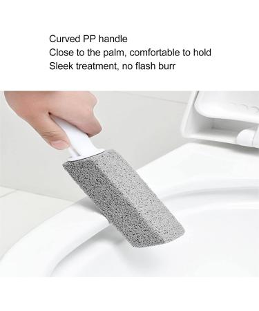2pcs Pumice Cleaning Stone Toilet Bowl Cleaner with Curved PP Handle Hard Water Ring Remover for Bath Pool Kitchen Household Cleaning - Buy Online on GoSupps.com