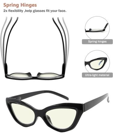 Eyekepper 4-Pack Cat-Eye Reading Glasses +1.75 - Blue Light Blocking Computer Glasses for Women - Buy Online on GoSupps.com