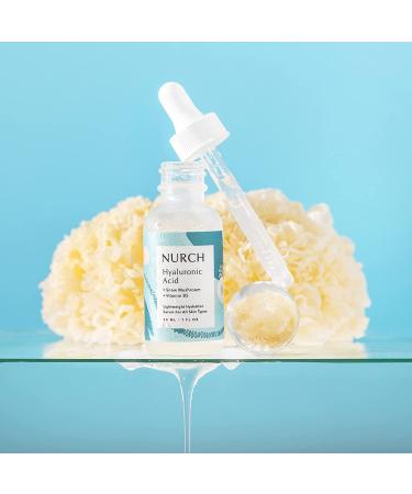 NURCH Hyaluronic Acid Serum with Vitamin B5 & Snow Mushroom - Anti-Aging Moisturizer for Dry Skin (1oz) - Buy Online on GoSupps.com