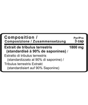 Buy Tribulus Terrestris 1800 mg - 90% Saponins - 120 Vegetable Capsules - Enhanced Performance & Vitality - Worldwide Shipping - Buy Online on GoSupps.com