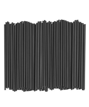 200PCS Black Flexible Drinking Straws Plastic Disposable Bendy Straws Plastic Straws Disposable Stir Sticks for Coffee & Cocktail - 7.87" x 0.23" (200PCS Black Flexible Drinking Straws)