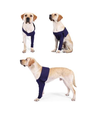 Dog Elbow Brace Protector Breathable Elbow Protector Pads Comfort Highly Elastic Lick Proof Elbow Brace Immobilizer Support for Postoperative Recovery Wound Wrapping Black(L)