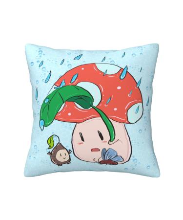 YYHHAOFA Sunflower Seeds and Mushroom Pattern Universal Pillowcase for All Seasons 18"x18" : Soft and Comfortable Suitable for car Sofa