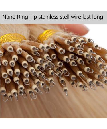 20" Nano Ring Tip Hair Extensions Real Human Hair 50Strands #60 Platinum Blonde (50g) - Buy Online on GoSupps.com