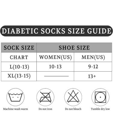 LIN PERFORMANCE Diabetic Crew Socks - Non-Binding Top Cushion Sole 6 Pairs for Men & Women (Large Light Grey Heather 10-13 - Buy Online on GoSupps.com
