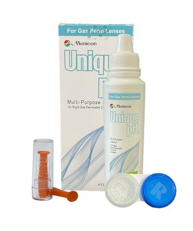 Menicon Unique pH Multi-Purpose Solution 4 Oz and DMV Lens Remover, Bundle of 2 Items