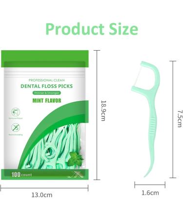 100 Dental Sticks - Disposable Tooth Cleaning Picks with Mint Flavor for Plaque & Food Residue Removal - International Shipping Available - Buy Online on GoSupps.com