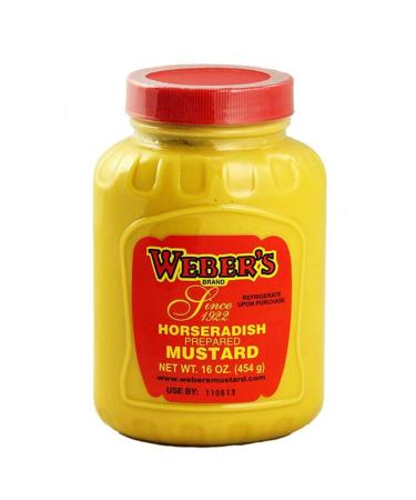 Buffalo's Own Weber's Brand Original Horseradish Mustard 16 ounce 16oz 1 Pound (Pack of 1)