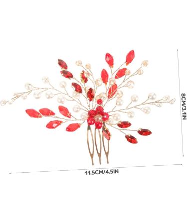 Ipetboom Imitation pearls headgear hair comb girl hair accessories metal hair comb vintage romantic hair side comb rhinestones wedding Hair piece pearl hair side comb - Buy Online on GoSupps.com