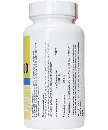 3 Pack Alpha Lipoic Acid R-Form 300mg - 300 Vegetarian Capsules Made in Germany | Pure & Potent Antioxidant Supplement - Buy Online on GoSupps.com