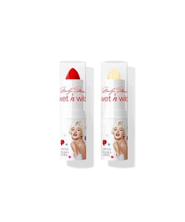 Buy Wet n Wild Marilyn Monroe Icon Lipstick & Balm Set | Moisturizing Red Lipstick & Glitter Balm | pH-Activated Formula International Shipping - Buy Online on GoSupps.com