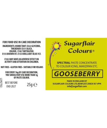 Sugarflair Gooseberry Spectral Food Colouring Paste - 25g | Highly Concentrated Dye for Sugar Pastes, Buttercream, Royal Icing & Cakes - Buy Online on GoSupps.com