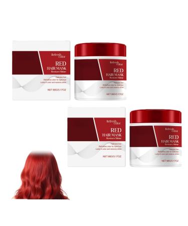 Masque Capillaire Masque Rouge Repigmentant 180g | Apr s-shampoing Nourrissant Traitant La Couleur | Masquee R parateur Hydratant Pour Le Soin Des Cheveux Secs Fris s Et Ab m s La Maison Et En S