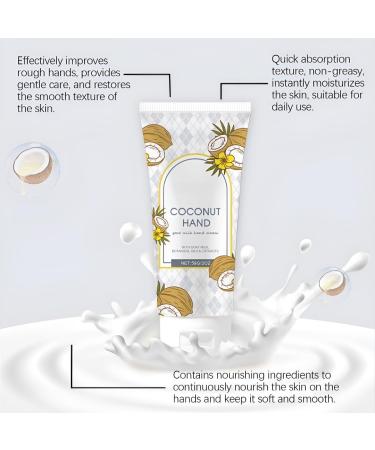 rabuu Coconut Cream Hand Cream Moisturizing and Nourishing Lotion for Dry Skin Moisturizing and Softening Hands - Buy Online on GoSupps.com