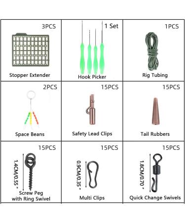 275-Piece Carp Fishing Accessories Set | Leader Clips Beads Tubes Swivels Bait Clips & Rigs - Premium Quality for International Shipping - Buy Online on GoSupps.com