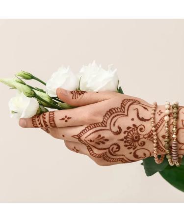 6 Sheets Brown Henna Temporary Tattoo Stickers - Lace & Mandala Body Art Design for Women - Waterproof & Sexy Fake Tattoos - Buy Online on GoSupps.com